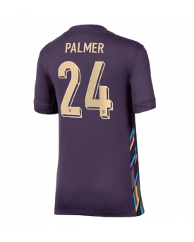 Inghilterra Cole Palmer #24 Maglia Gara Trasferta Repliche Europei 2024 Donna